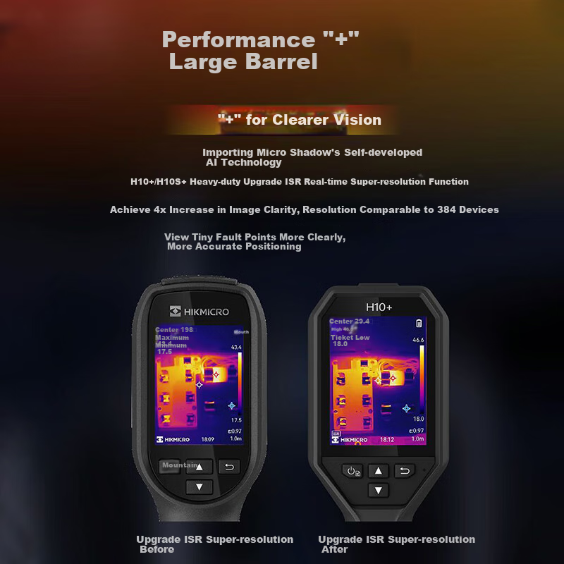 HIKMICRO Infrared Thermal Imager Temperature Meter H10+, High-Precision Industrial Imaging for Electric Power And Underfloor Heating Leak Detectio