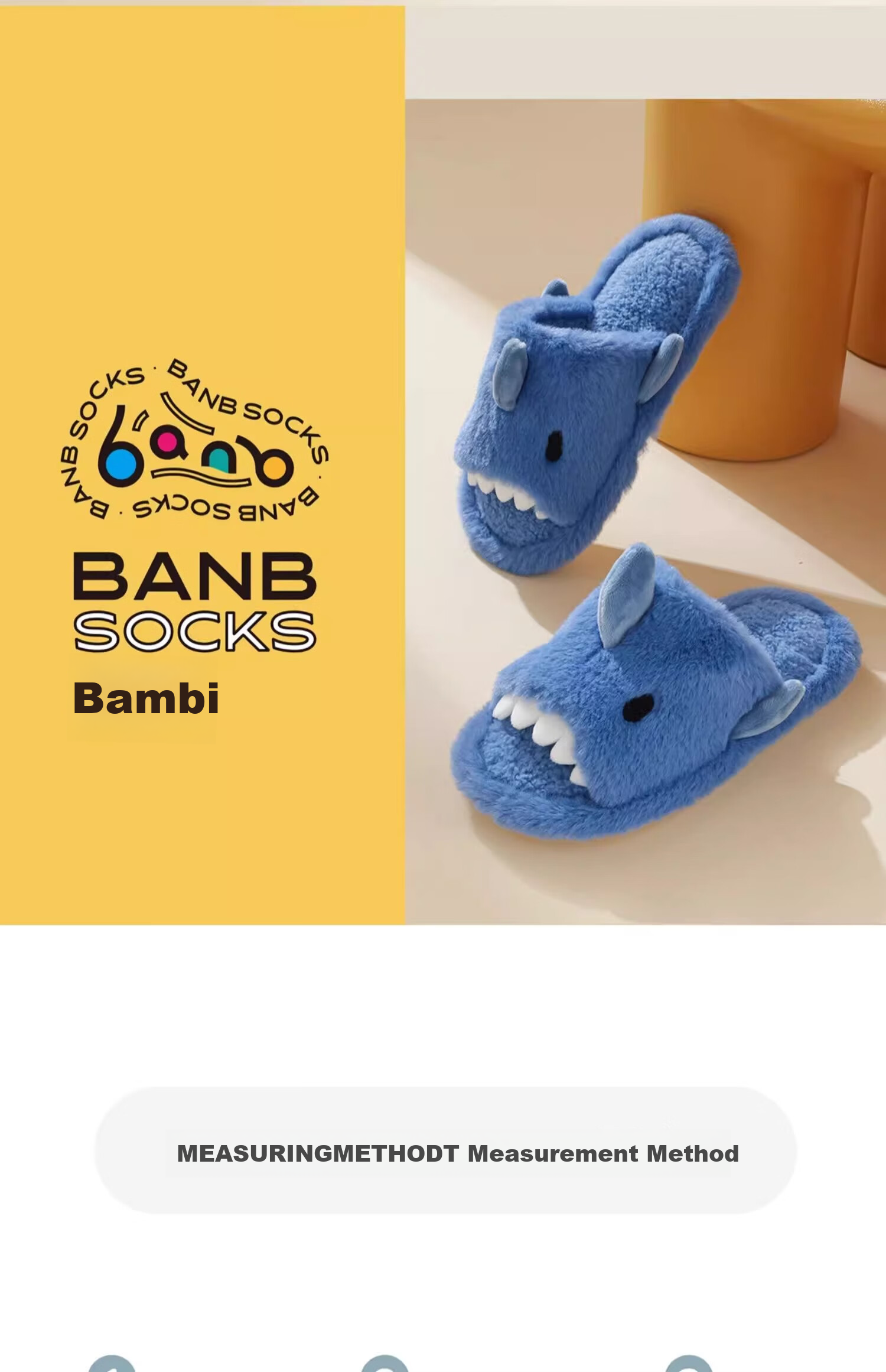 Banbi Children's Slippers, Autumn And Winter Indoor Home Warm Non-Slip Plush Cotton Shoes for Older Boys, Navy Blue, Size 35-36 13