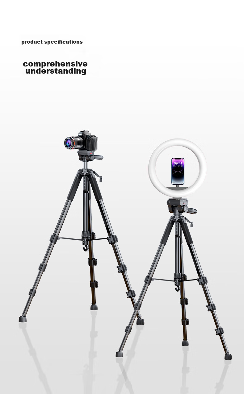 JIAHUACAI Tripod for Smartphones, Cameras, Mirrorless Cameras, DSLR, Sony, Canon Photography And Videography, Horizontal And Vertical Shooting Stabilization, Indoor Selfie, TikTok Live Streaming, Short Video, Outdoor Portable Stand 20