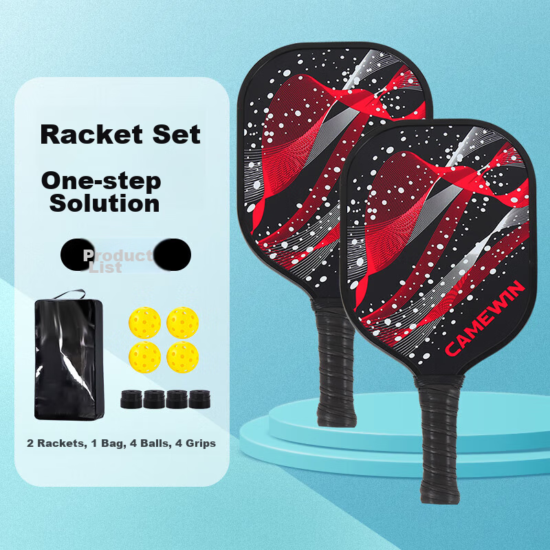 CAMEWIN Pickleball Paddle Set, Advanced Carbon Fiber Entry-Level Professional Pickleball, Cosmic Pickleball Hot Pressed Double Paddle