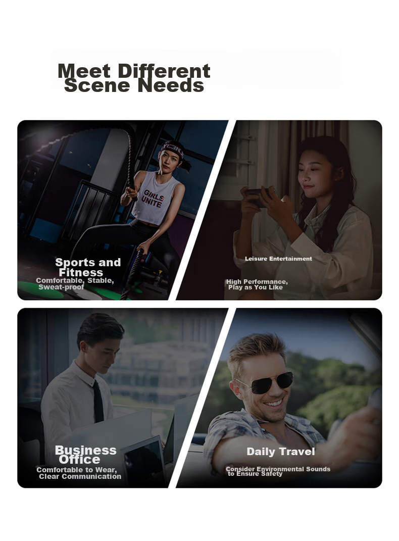Newmine Q10 Bone Conduction Bluetooth Headphones, Wireless Ear-Hook Style, Open-Ear Design, Sports Running Noise-Cancelling, Long Battery Life, Compatible with Xiaomi And Apple 16