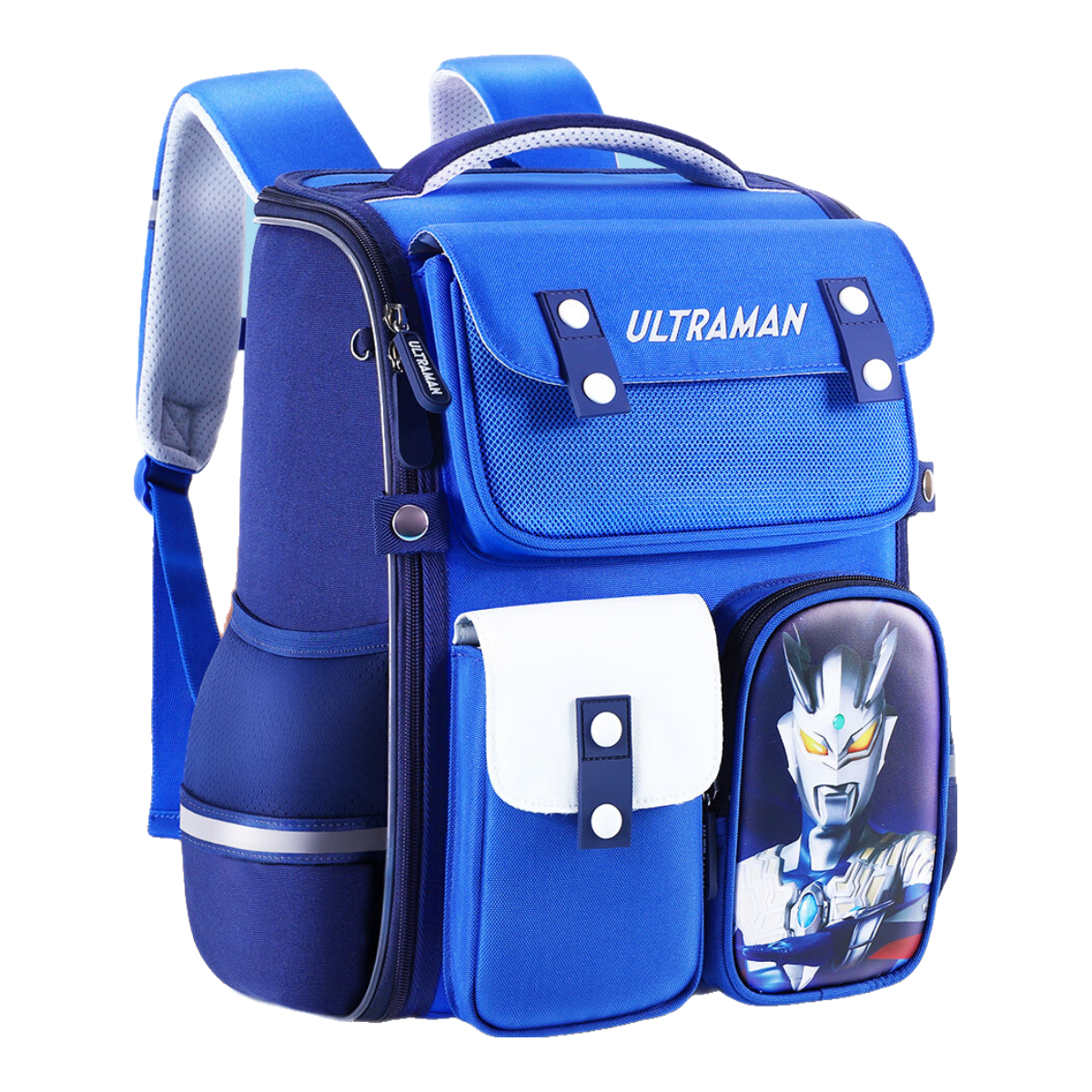 Ultraman Backpack for Primary School Boys in Grades 1, 3, And 4 Lightweight Children's Sero Reduced-Load Double Shoulder Bag, Cilan Color