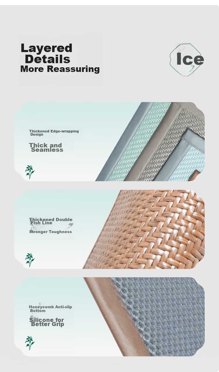 Qiqijia Summer Cool Seat Cushion Rattan Mat Wooden Chair Pad Cooling Mat Chinese Redwood Sofa Cushion Seat Pad Chair Mat 50*50 5