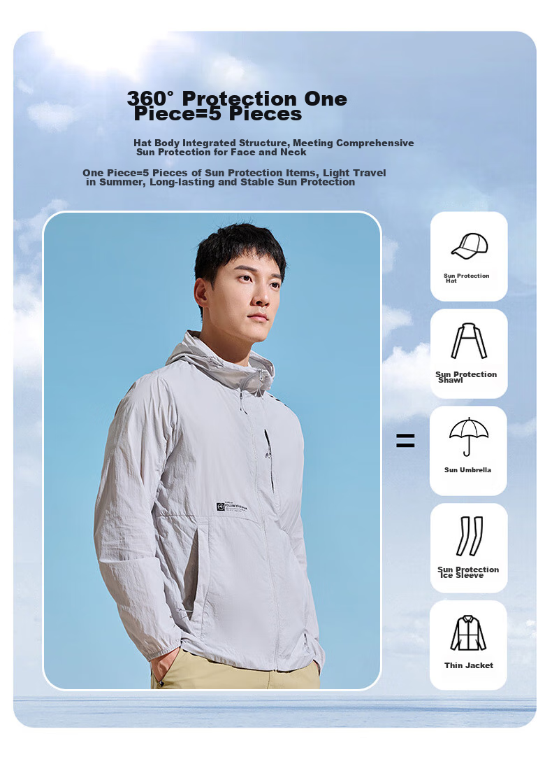 TOREAD TOREAD Women's Sun Protection Clothing, Outdoor UPF50+ Skin Coat, Breathable UV Protection Sunscreen Garment TAZZBM82772 5