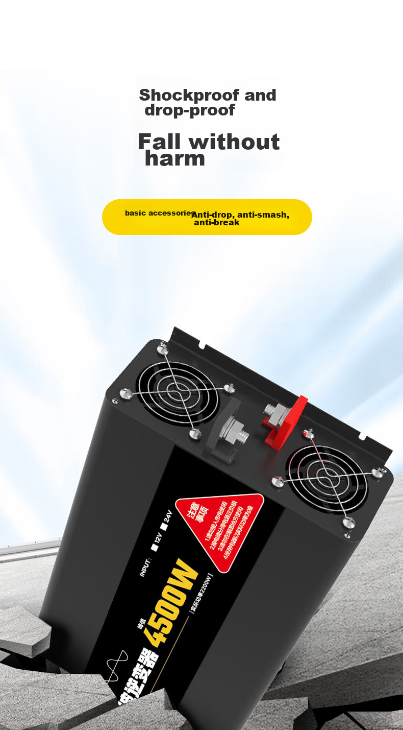 XIANNIAO Car Power Inverter, 12V/24V to 220V, High-Power Truck Power Supply, Socket for Tricycles, Pure Sine Wave 19