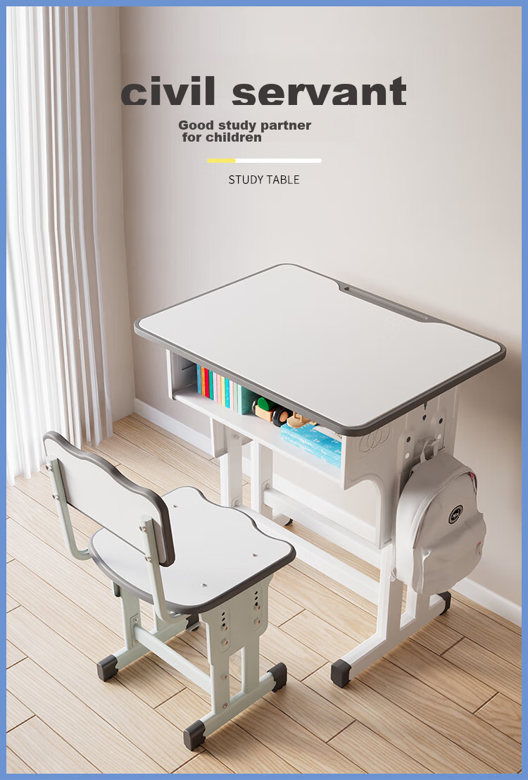 ZUNMIAN Children's Desk And Chair Set, Study Table And Chair Kit for Home Use, Adjustable Height Writing Desk for Primary And Secondary School Students, 70*50cm 1