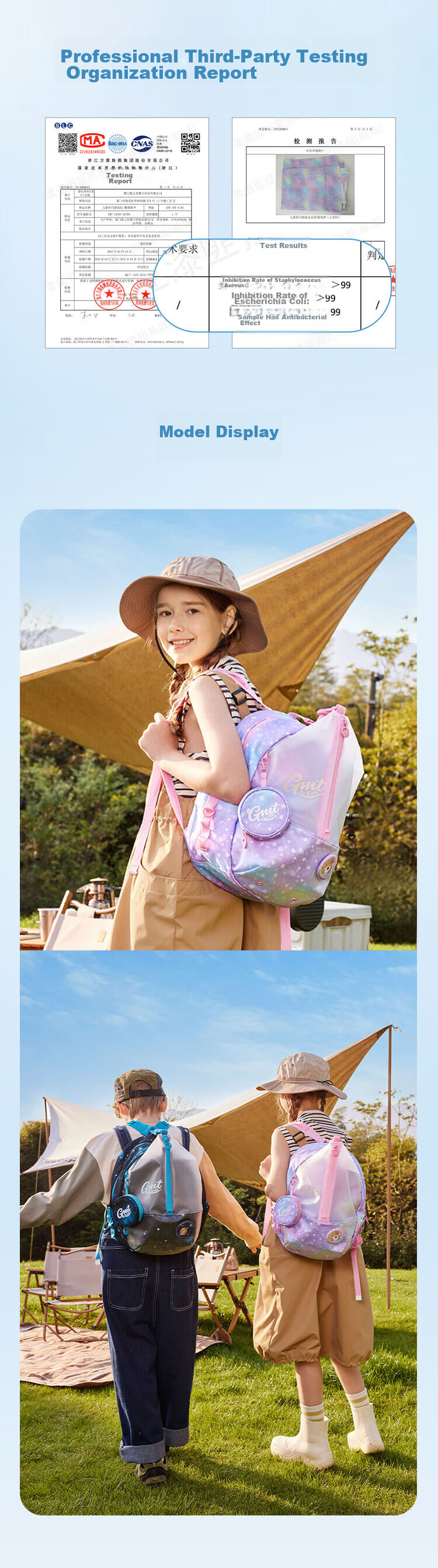 Gmt for Kids Children's Swim Bag, Elementary School Student Dry-Wet Separation Waterproof Backpack, Beach Pool Travel Shoulder Bag, Unicorn Design for Girls 9