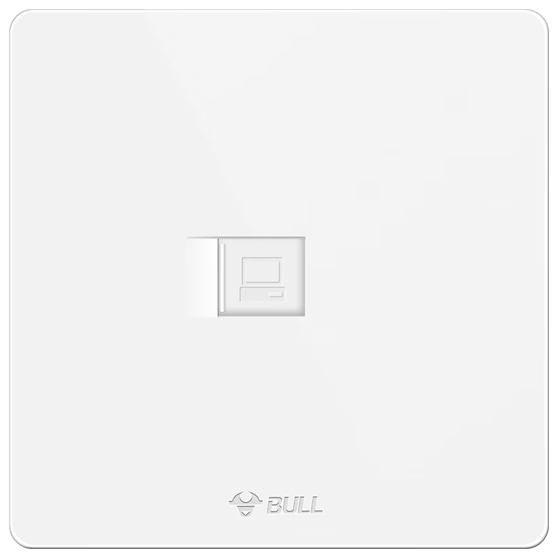 BULL Switch Socket G12 Series Single Computer Socket 86-Type Concealed Panel G12T102 Ivory White