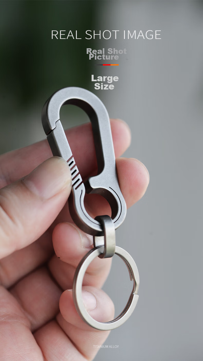 Laiben Titanium Alloy Car Keychain, Men's Key Ring, Waist-Hanging Key Holder, Key Chain Pendant, High-End Creative Gift 6