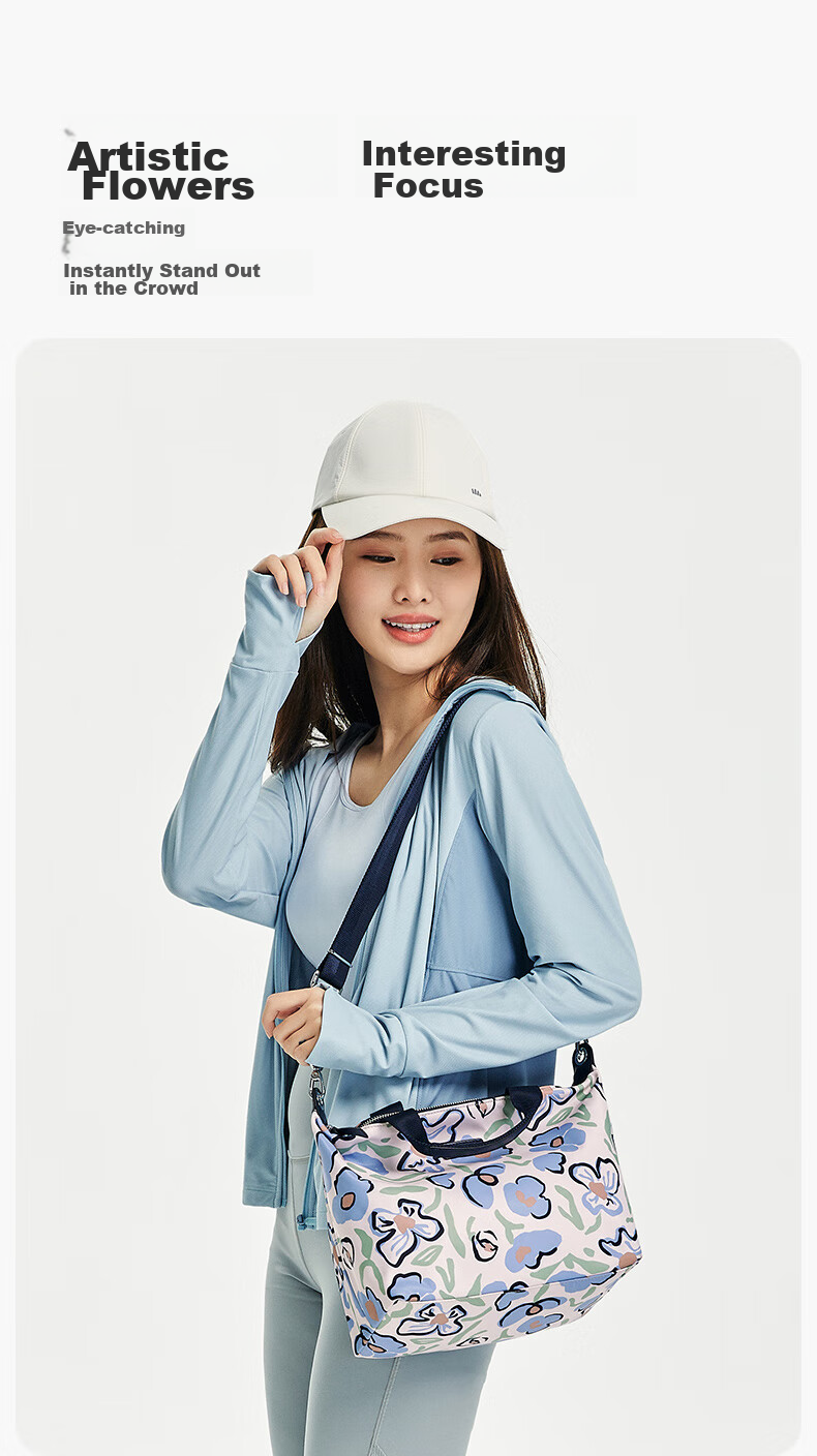 Laifu Fashion Dumpling Bag, Floral Art Print Crossbody Bag, Lightweight Soft Canvas Ladies Handbag, Birthday Gift 2