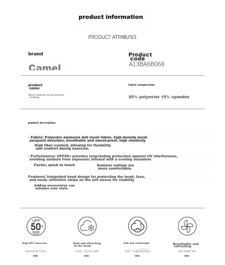 CAMEL Women's Sun Protection Clothing, Spring And Summer Unisex UPF50+ Breathable UV-Resistant Jacket, Sun Protection Garment A13BA6B068 14