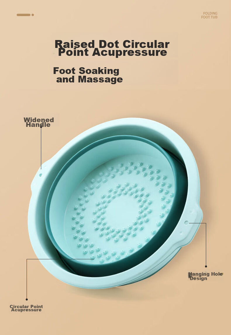 Jingxun Foldable Foot Soaking Bucket, Portable Foot Washing Basin for Travel, Business Trips, Home Use, Dormitory, And Foot Spa 2