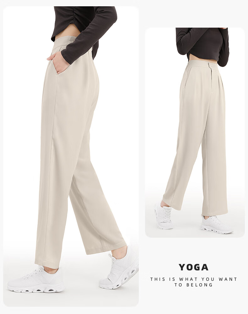 CAMEL Korean-Style Dress Pants, Black, Loose Casual Trousers, Apricot Color, High-End Drape, Straight-Leg Wide-Leg Pants Y24BY09012 12