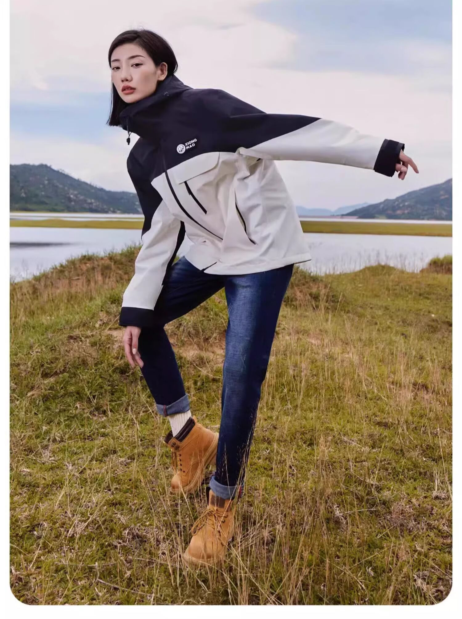 CAMEL [Yang Ying's Style] Panda Windbreaker Jacket for Men And Women, Autumn And Winter Three-In Warm Mountaineering Coat A13CA31147 10