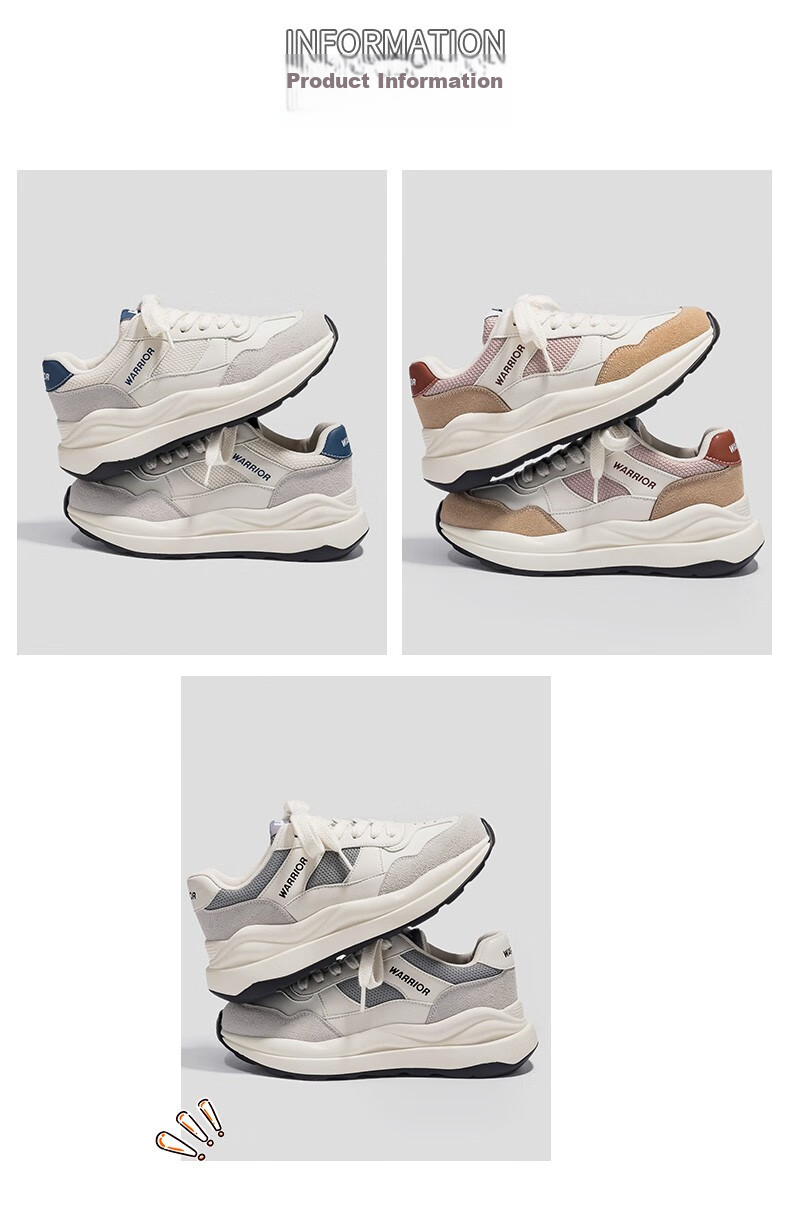 Huili Women's Sneakers, Thick-Soled Versatile Dad Shoes, Trendy Low-Top Casual Shoes for Women-0359 White-Gray 36 3