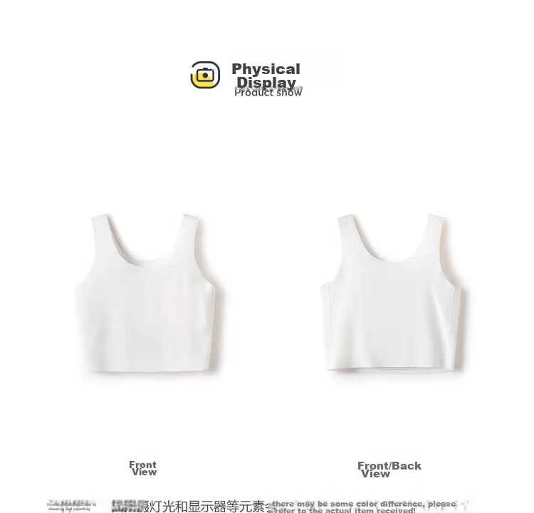 BALABALA Girls' Camisole Undershirt, Children's Underwear, Training Bra for Puberty, Prevents Nipple Show-Through, Adjustable Size, 208924195009 9