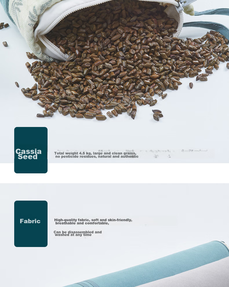 Shangfan Cervical Pillow with Cassia Seed Hard Pillow, Round Cylindrical Pillow, Candy Pillow, Adjustable Firmness And Height 17