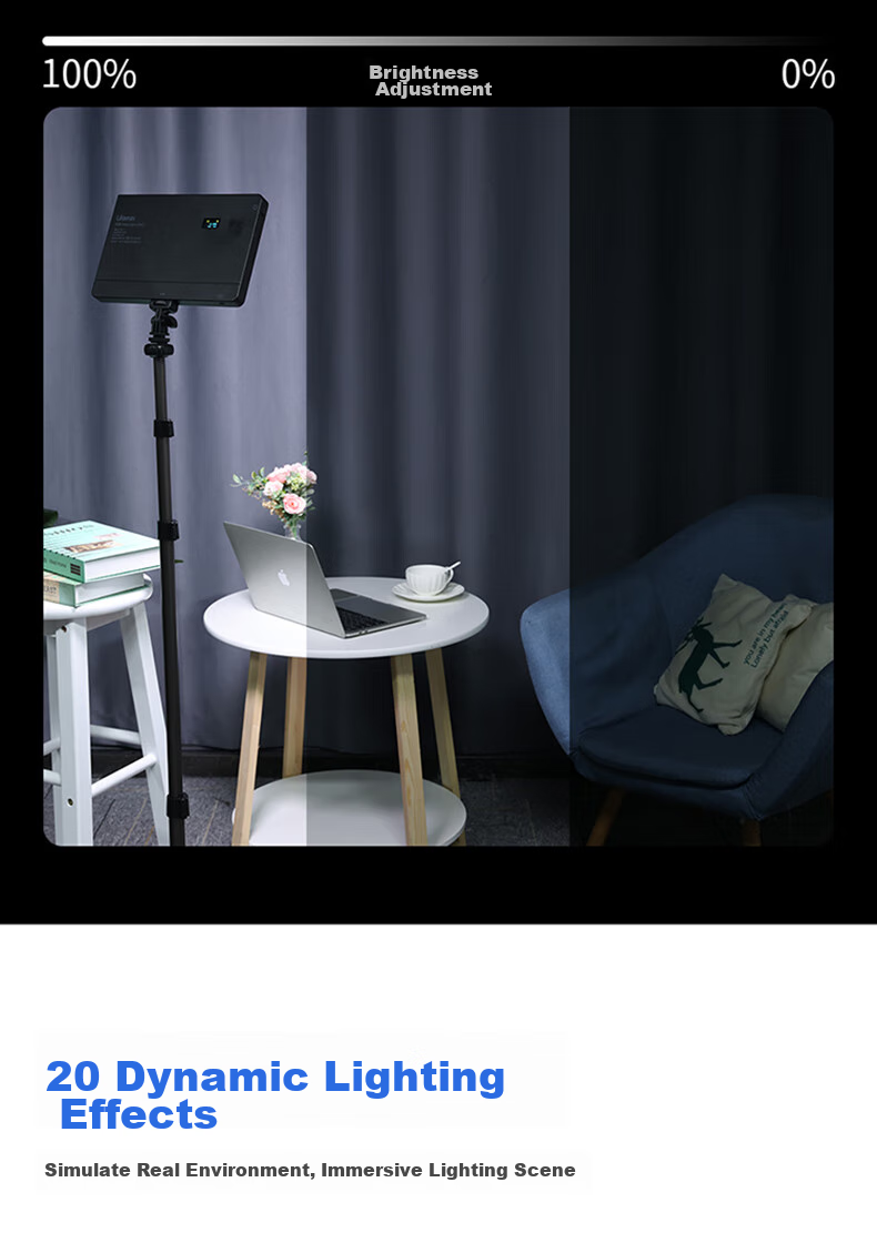 Ulanzi LT003 Full-Color RGB Panel Light for Live Streaming, Photography, Desktop Dual-Temperature Lighting, DSLR Hot Shoe Accessory, Indoor Photography Light for Selfies And Studio Use 6