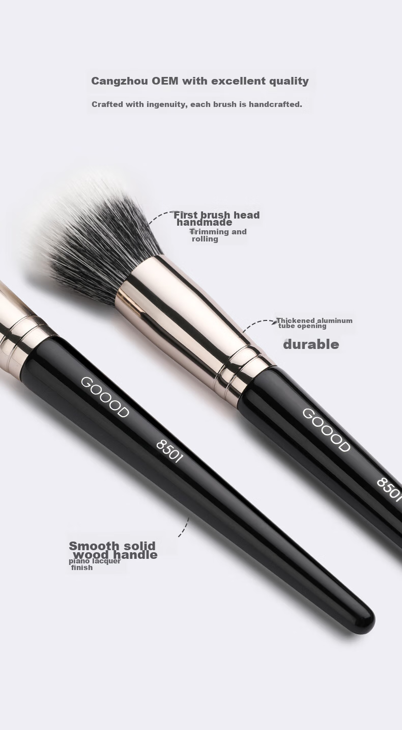 Goood 8501 Extra-Large Wool Blush Brush, Color Brush, Makeup Brush, Highlighter Brush, Powder Brush (Professional Single Brush for Beginners, Makeup Tool with Protective Sleeve) 5