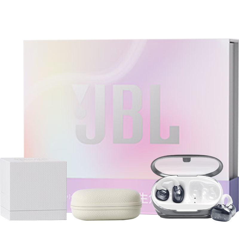 JBL SOUNDGEAR CLIPS Glass Buckle + Earrings Limited Gift Box Open Wireless Bluetooth Ear Clip-On Earphones Non-In-Ear Hanging Style Compatible with Huawei Gift Recommendation