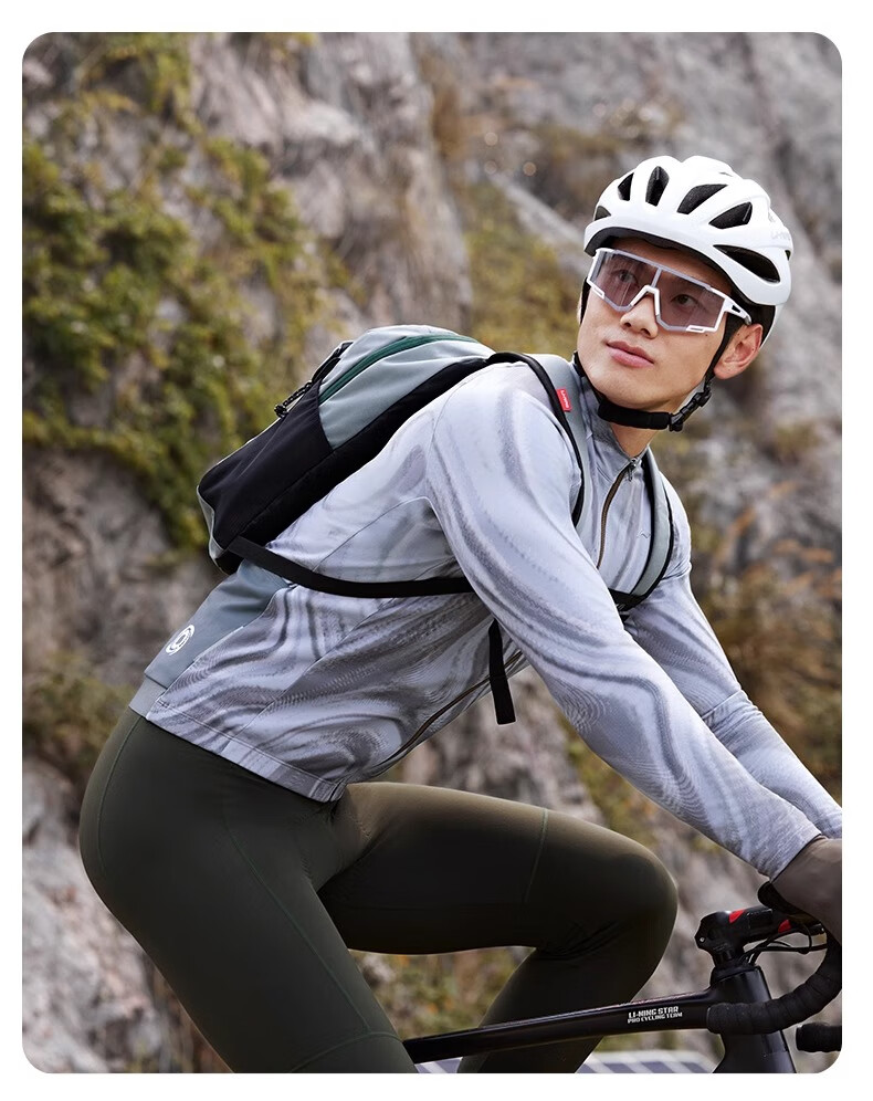 Li-Ning Backpack, Cycling Bag, Bicycle Road Bike Bag, Men's Outdoor Lightweight Hiking Bag, Waterproof Travel Bag for Trekking 14