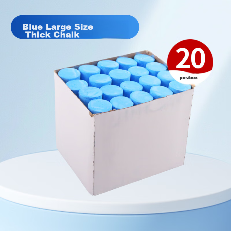 BOJIAO Extra Large Chalk Markers for Shipyards, Construction Sites, Marking, Line Drawing, Wood, Steel Pipes, Thick Chalk for Bulletin Boards, Colorful Painting Chalk, Blue Chalk for Blackboard Reports
