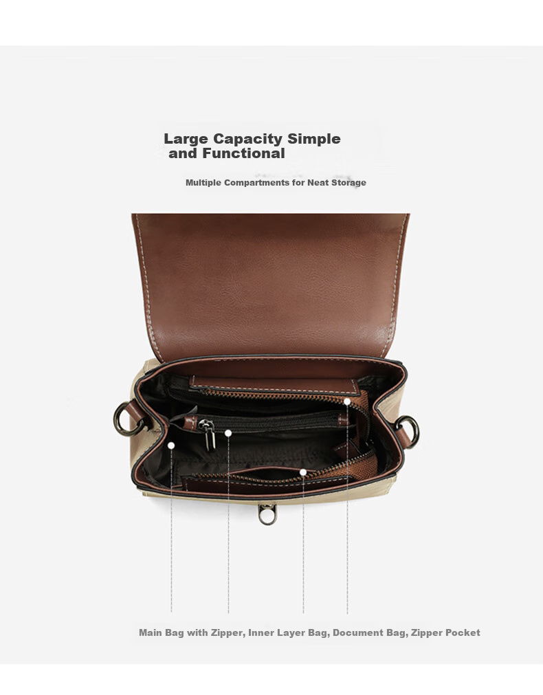 C.BANNER Leather Handbag, Women's Crossbody Bag, Shoulder Bag, Light Luxury Phone Purse, Commuter Brand, Birthday Gift for Girlfriend on May 20 5