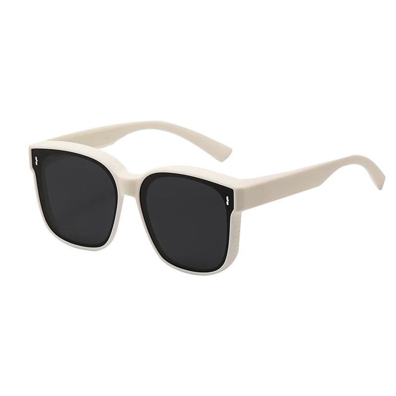 Baixiaoshe Myopia-Friendly Sunglasses 127 [Beige Polarized Clip-On Lenses] Driving Anti-Glare UV Protection Sunglasses