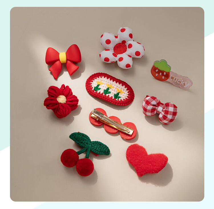CHIMERA 9-Piece Children's Butterfly Hair Clips, Princess Baby Side Clips, Flower Hair Accessories, Girls' Mid-Autumn Festival Gift 19