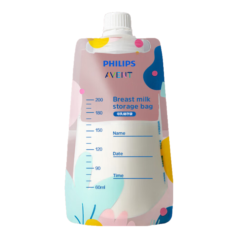AVENT Philips AVENT Breast Milk Storage Bags, Refrigerated Fresh-Keeping, Portable Breast Milk Storage Bags, Nipple-Style, 30 Pieces