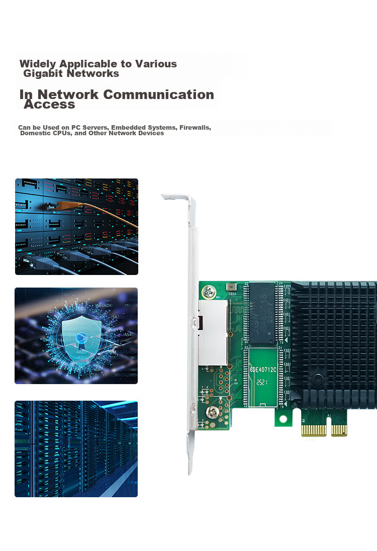 LR-LINK Lianrui LRES2045PT PCIex1 Gigabit Dual-Port Network Card Based on Domestic Controller WX1860A4, Stable Performance, Compatible with I350-T2 4