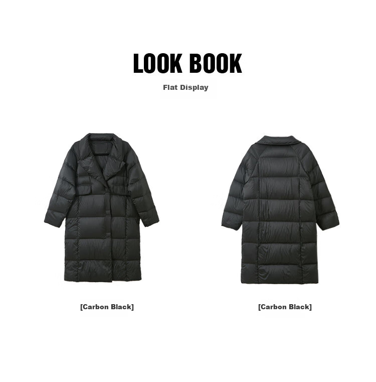Dme [90% Down Filled Thickened Fluffy down] New Winter Style Lapel Long Warm down Jacket for Wome 5