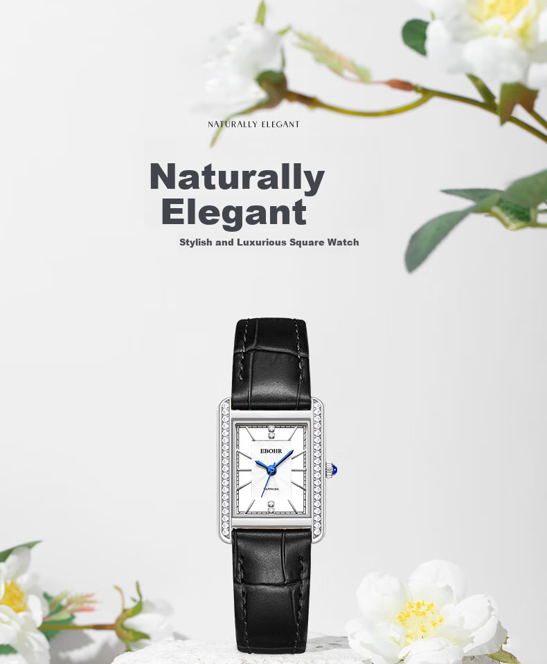 EBOHR Women's Watch, Kana Series Retro Small Square Watch, Birthday And Valentine's Day Gift, Quartz Women's Watch 51711446 1