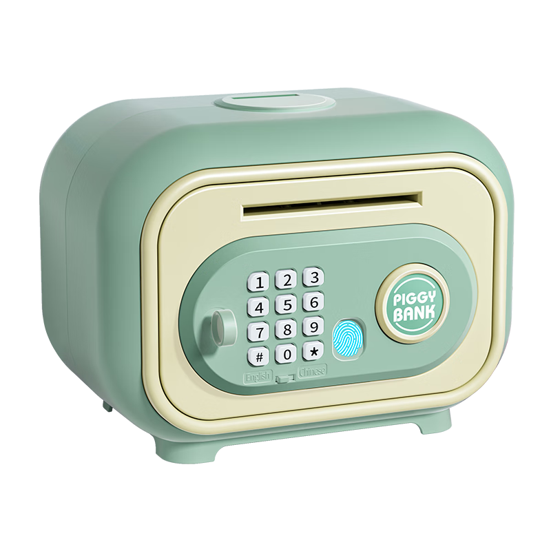 Kakabeier Children's Piggy Bank Toy, Smart Savings Cabinet with Deposit And Withdrawal Function, Password Or Fingerprint Access, Birthday Gift for Boys