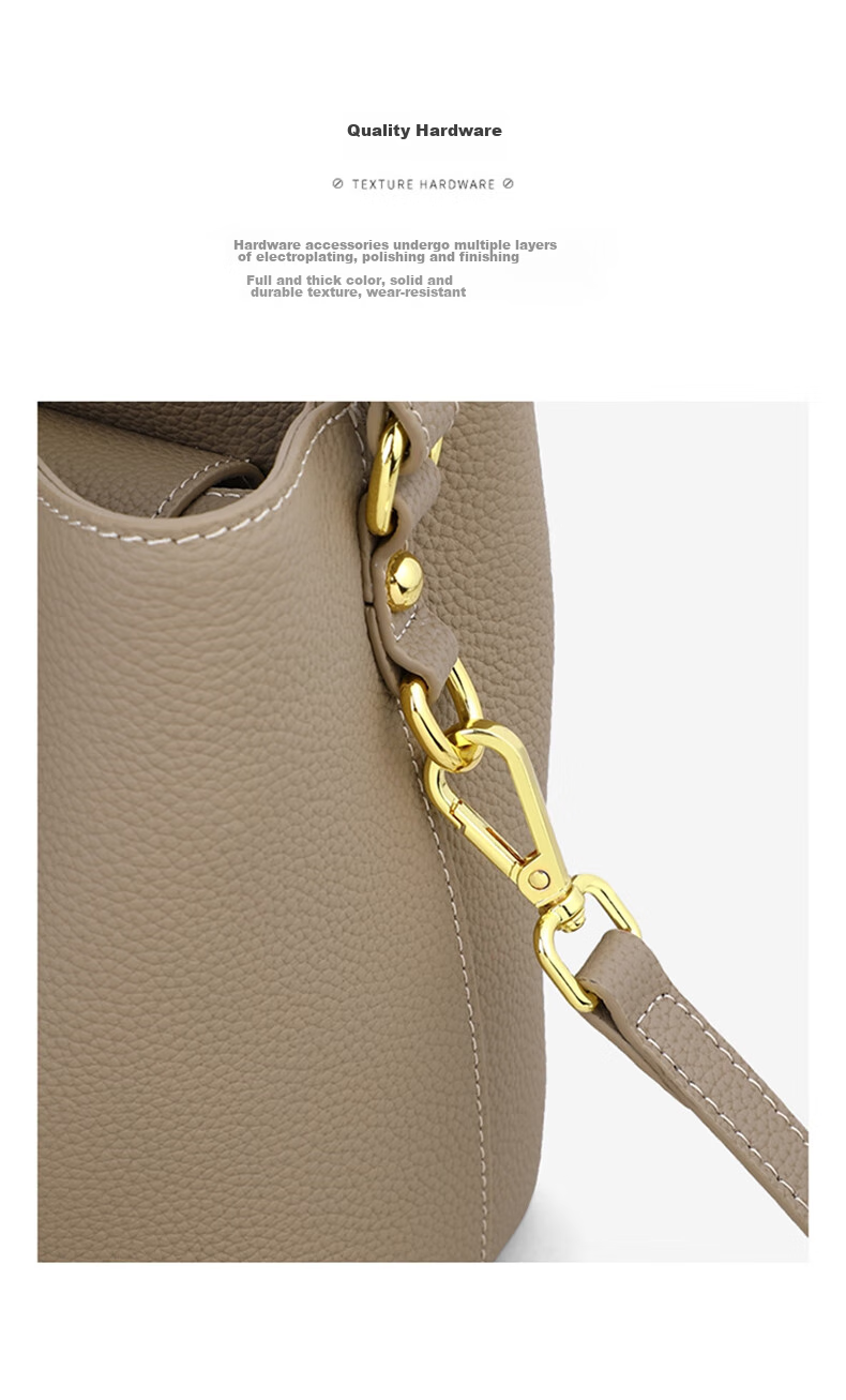 Viney Women's Handbag, Cowhide Bucket Bag, Luxury Crossbody Shoulder Tote Bag, Practical Birthday And Mother's Day Gift for Mom 6