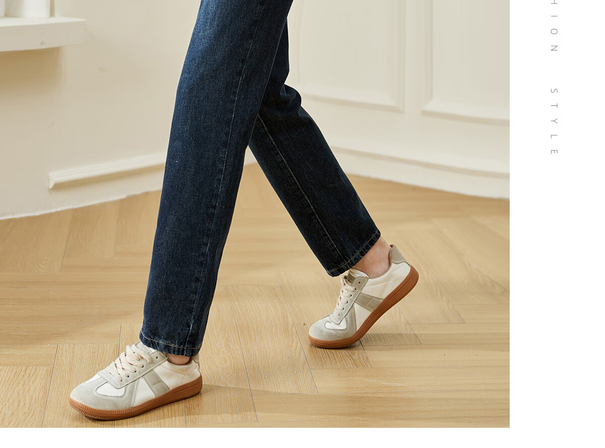 Chushen Women's High-Waisted Jeans, Two-Button Vintage Slim-Fit Straight-Leg Trousers, S143N1005 10
