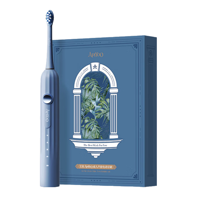 ApiYoo T1-A Adult Electric Toothbrush with Sonic Vibration, Deep Cleaning, Soft Bristles, Gum Protection, Long Battery Life, Gift for Couples, Students, Boyfriends, Girlfriends, Birthday Present, Mid-Autumn Festival