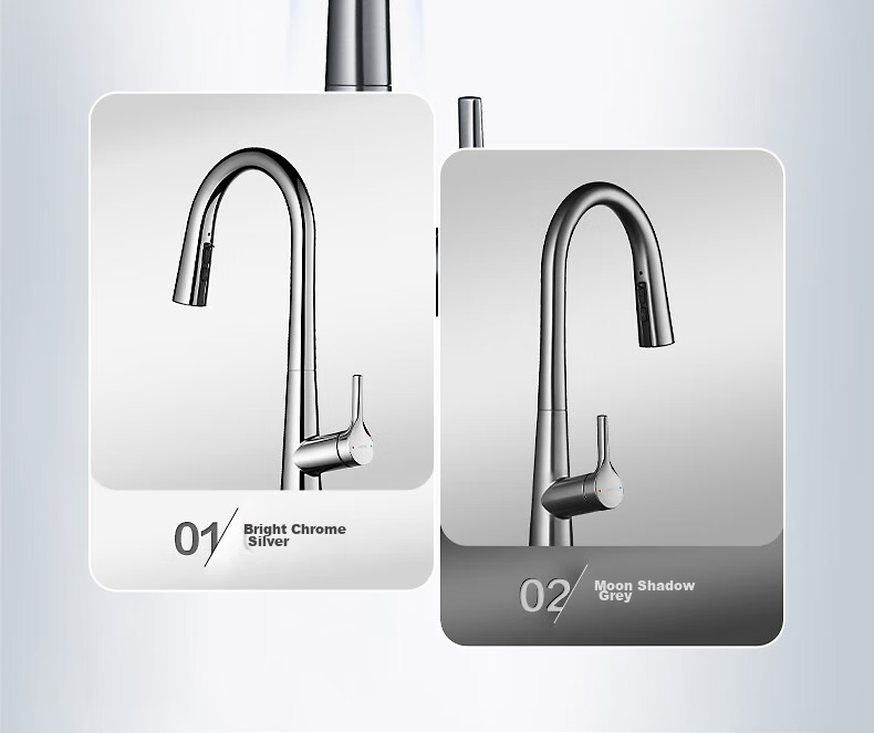 HEGII Kitchen Faucet, Seamless Pull-Out Multifunctional Sink Rotating Hot And Cold Water Tap HMF928-412 9