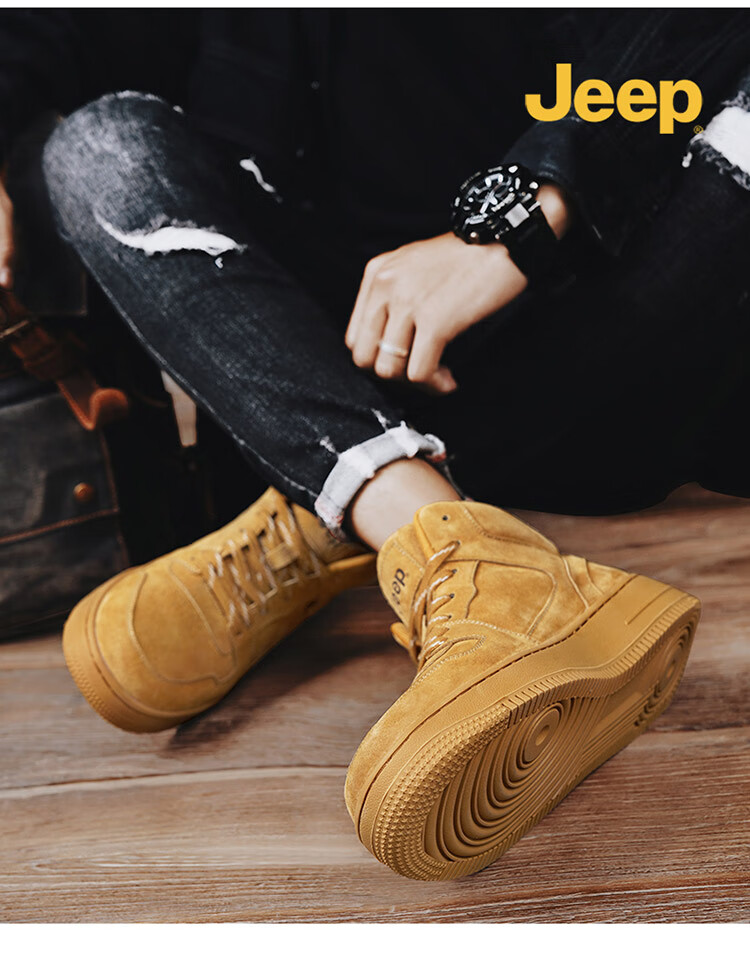 JEEP Men's Shoes, Autumn 2026 New Style Retro National Trend Sneakers, Versatile Breathable Shoes, Casual Sports Work Boots 7