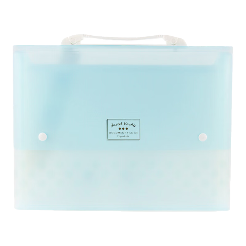 KOKUYO A4 Handheld Accordion File Folder with 12 Layers And 13 Pockets, Light Blue, 1 Piece WSG-DFC130B3C, Digital Waterproof And Durable, Back-To Season Student