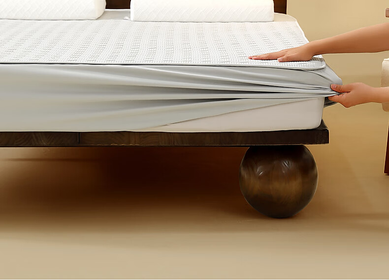 Shuixingjiafang Mattress Pad Dormitory Mattress Antibacterial Anti-mite Aixian Mattress Protector Plain Gray 150cm×200cm 12
