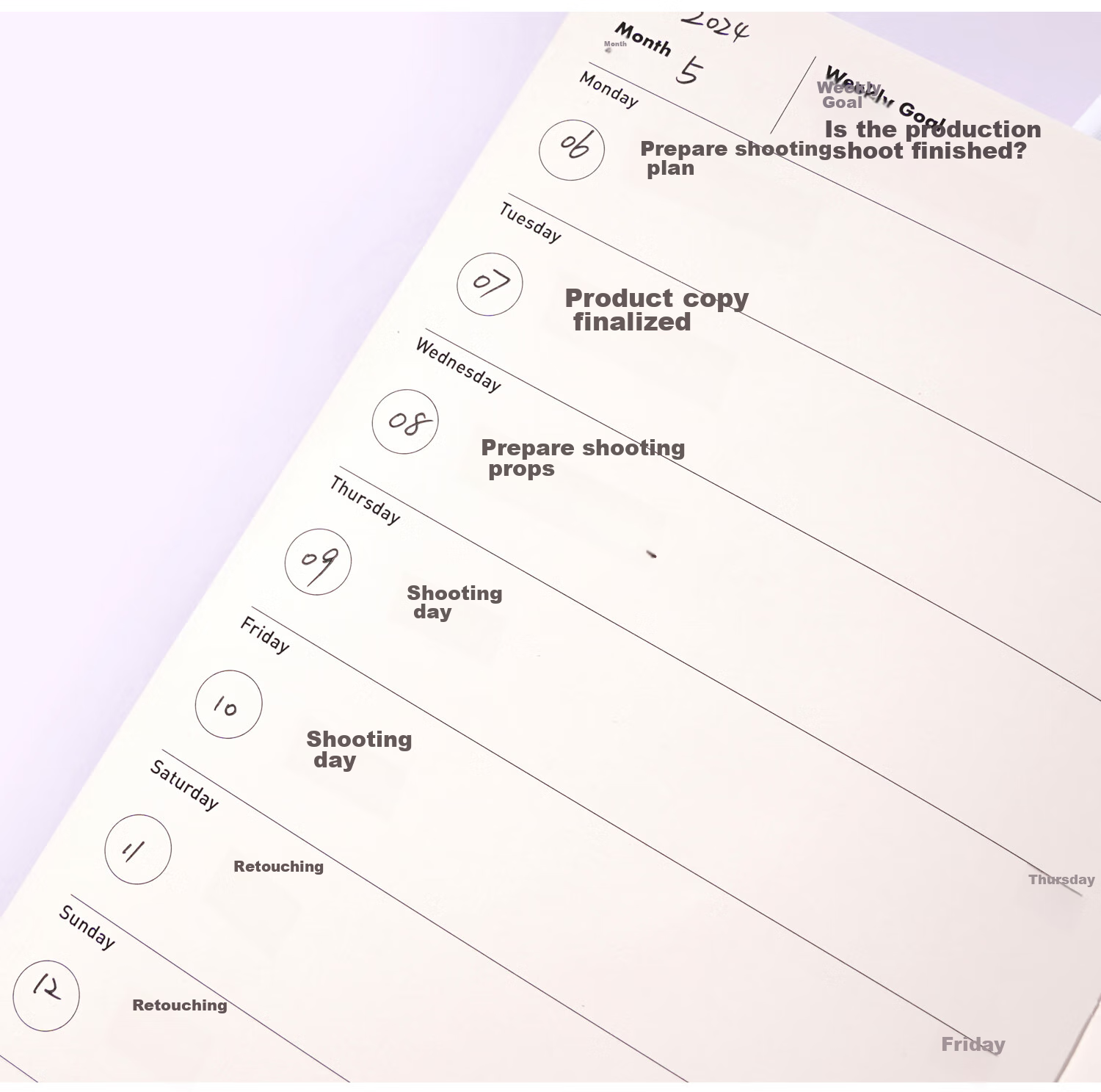 Chenzao's Efficiency Handbook for Weekly And Monthly Planning in One's Lifetime, A5 Size, 152 Pages - As The Day Advances 16