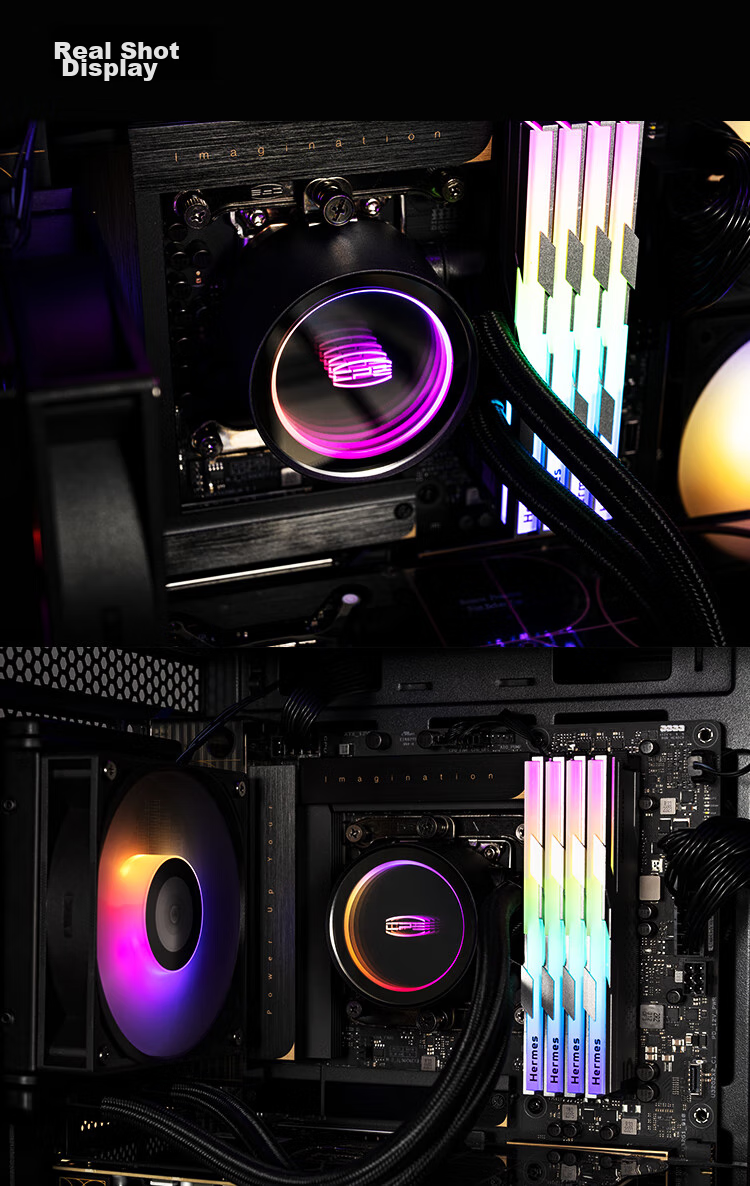 PCCOOLER Jumbo Wave 120 DA120 All-In Liquid CPU Cooler ARGB/RGB Lighting/Integrated Design/Supports 1200/1700/AM5/Standard Thermal Paste Included 9