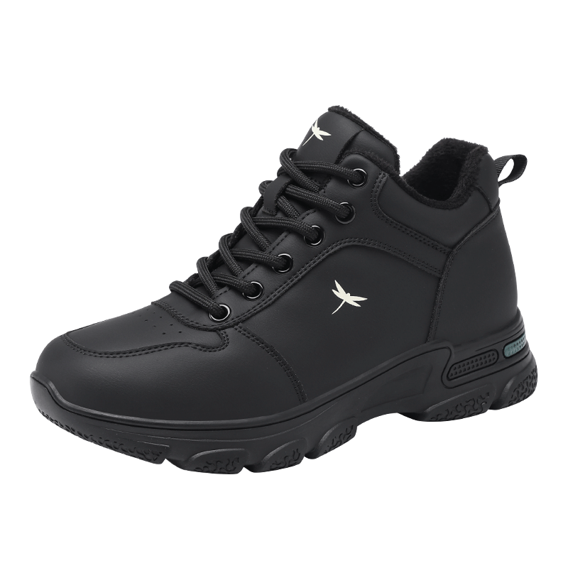 Red Dragonfly Women's Dad Sneakers Autumn Winter Fleece Lined Height Increasing Running Shoes Outdoor Thick Sole Lightweight Sports Shoes EXC451341 Black Size 37