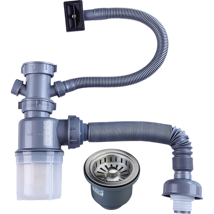 Submarine CSQ-11 Sink Drain Pipe, Kitchen Sink Strainer And Drain Assembly Set, Kitchen Accessories
