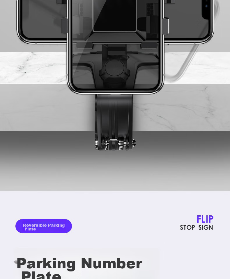 Kylie Car Phone Holder, Dashboard Mount, Car GPS Navigation Stand, Multifunctional Creative Temporary Parking Sign Holder, In-Car Direct View Universal Rearview Mirror Mount, Car Accessory 20