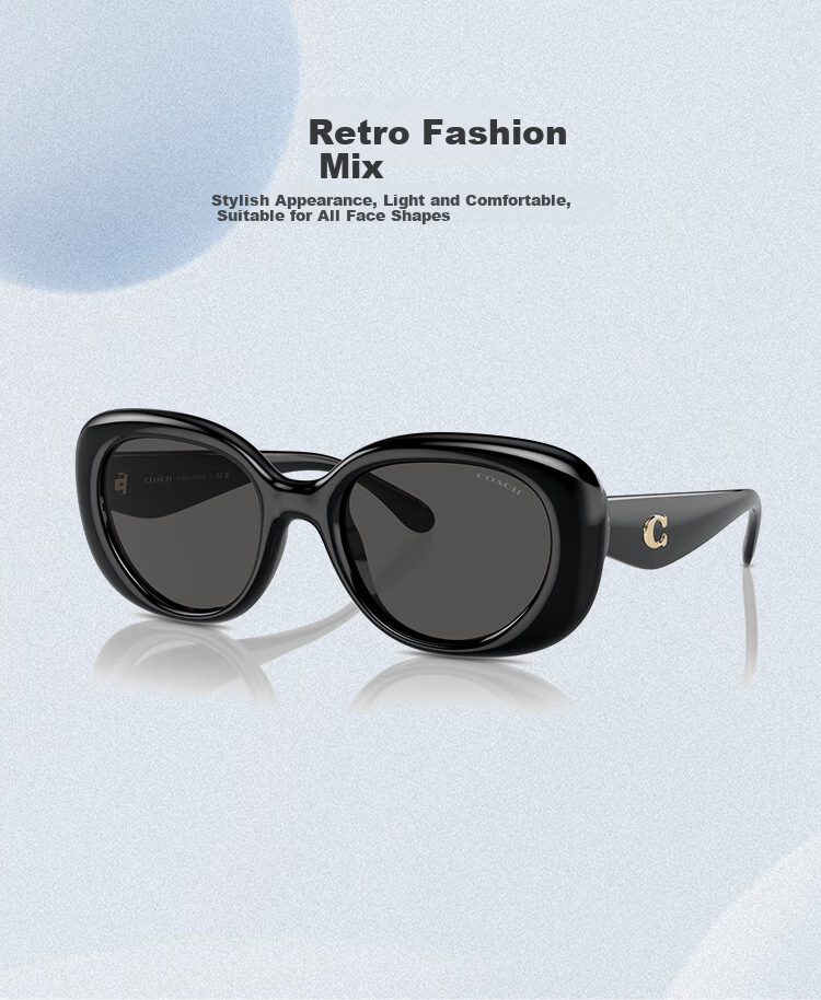 COACH [Official Authentic Product] Sunglasses, Fashionable Glasses for Women, Gift-Giving, 0HC8391U50028753 2