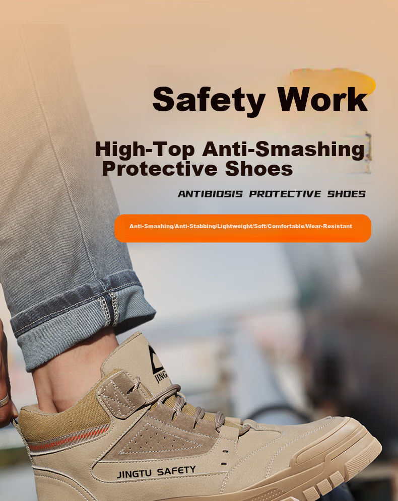 Jingtu High-Top Safety Shoes for Men, 10KV Insulated, Electrician Anti-Smashing Puncture-Resistant Safety Functional Shoes E3087-J Size 43 1