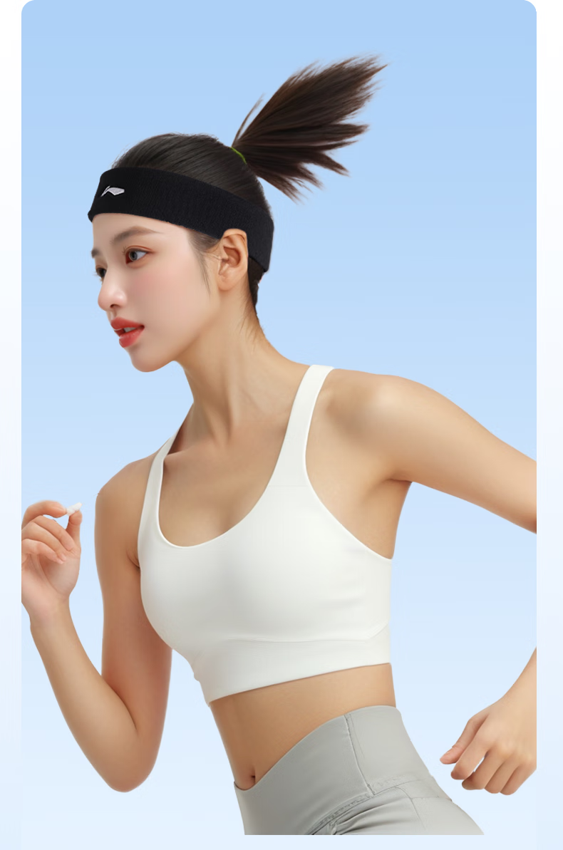 LI-NING Sports Sweatband Unisex Sweat-Absorbing Headband Running Sweat-Wicking Hairband Forehead Protector Fitness Gear 11