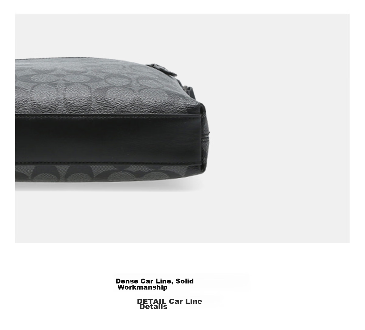 COACH [Brand Direct Supply] Men's HOUSTON Small Shoulder Crossbody Bag, Black And Gray, 4010 Yuan, New Year Gift 10